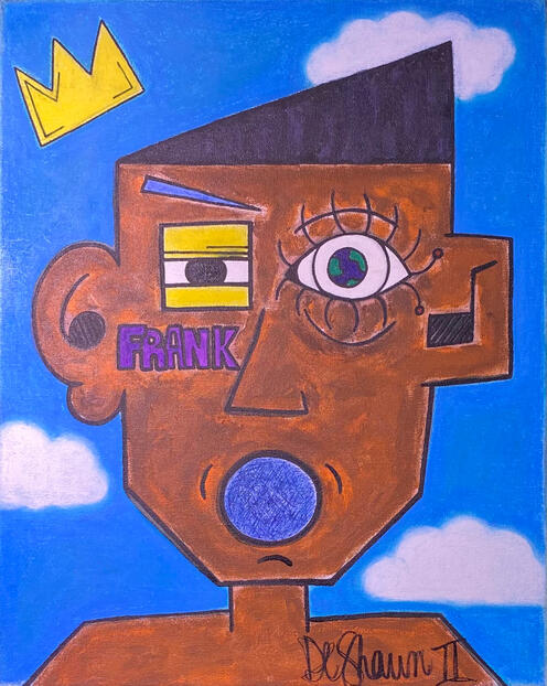 Frank (2024) 16”x20” Mixed- media