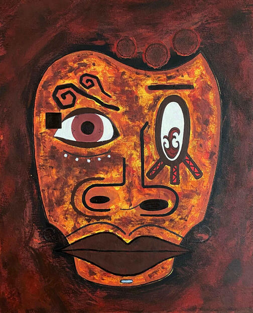 Fear (2024) 16”x20” Acrylic on Canvas
